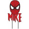 Zápich - Meno a Spiderman (hlava) - bez paličky - 16cm Zápich - Meno a Spiderman (hlava) - bez paličky - 16cm