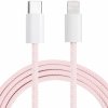 AppleKing opletený dátový a nabíjací kábel PD 20W USB-C / Lightning pre iPhone / iPad / iPod / AirPods - 1 m - ružový - možnosť vrátiť tovar ZADARMO do 30tich dní AppleKing opletený dátový a nabíjací kábel PD 20W USB-C / Lightning pre iPhone / iPad / iPod / AirPods - 1 m - ružový - možnosť vrátiť tovar ZADARMO do 30tich dní