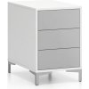 Kancelárska policová komoda LAYERS, 3 zásuvky, 400 x 400 x 630 mm, biela / sivá Kancelárska policová komoda LAYERS, 3 zásuvky, 400 x 400 x 630 mm, biela / sivá
