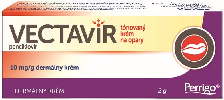 Vectavir tónovaný krém na opary crm. 1 x 2 g