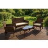 Súprava záhradného nábytku z umelého ratanu, hnedá, 4-dielna Súprava záhradného nábytku z umelého ratanu, hnedá, 4-dielna