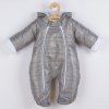 NEW BABY Zimní kojenecká kombinéza s kapucí a oušky Pumi grey Polyester/Antialergické vlákno 68 (4-6m)