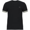 Fred Perry Tričká s krátkym rukávom STRIPED CUFF T-SHIRT Čierna Fred Perry Tričká s krátkym rukávom STRIPED CUFF T-SHIRT Čierna