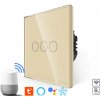 Revolo Touch WiFi dotykový vypínač č.5 trojokruhový (L+N) - Zlatý Revolo Touch WiFi dotykový vypínač č.5 trojokruhový (L+N) - Zlatý