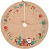 KOBERČEK POD VIANOČNÝ STROMČEK POLYESTER MOTÍV SANTA CLAUSA Ø 90 CM KOBERČEK POD VIANOČNÝ STROMČEK POLYESTER MOTÍV SANTA CLAUSA Ø 90 CM