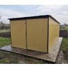 Plechová garáž 3m x 5m so spádom strechy dozadu RAL 1002 Plechová garáž 3m x 5m so spádom strechy dozadu RAL 1002