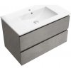 CERANO - Kúpeľňová skrinka Carole + keramické umývadlo Todo - betónovo šedá - 81x49,5x46,5 cm CER-8050BD82990 CERANO - Kúpeľňová skrinka Carole + keramické umývadlo Todo - betónovo šedá - 81x49,5x46,5 cm CER-8050BD82990