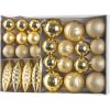 MagicHome Sada vianočných gúľ mix zlaté 31ks/bal