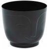 HowHomely PLASTOVÝ KVETINÁČ ZOE 14X16,5 CM ČIERNA