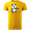 Sablio Tričko s potlačou I am doing my best Panda - žluté 3XL Sablio Tričko s potlačou I am doing my best Panda - žluté 3XL