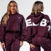 NEBBIA - Oversized mikina s kapucňou OWN YOUR POWER 433 (dark red) - XS/S NEBBIA - Oversized mikina s kapucňou OWN YOUR POWER 433 (dark red) - XS/S