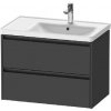 Duravit Ketho.2 - Umývadlová skrinka, 55x78x46 cm, 2 zásuvky, grafit mat K25286049490000 Duravit Ketho.2 - Umývadlová skrinka, 55x78x46 cm, 2 zásuvky, grafit mat K25286049490000