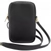 Guess PU Grained 4G Metal Logo Wallet Phone Bag Zipper čierne