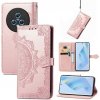 Peňaženkové kožené puzdro Mandala na Honor Magic5 - Ružové zlato Peňaženkové kožené puzdro Mandala na Honor Magic5 - Ružové zlato