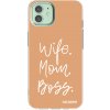 Picasee silikonový průhledný obal pro Apple iPhone 12 Pro - Boss Mama Picasee silikonový průhledný obal pro Apple iPhone 12 Pro - Boss Mama