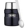 Thermos Style se skládací lžící a šálkem tmavě modrá Modrá termoska 470 ml