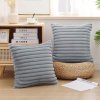 Plyšový obliečka na vankúš s reliéfnymi pruhmi, dekoračný, mäkký, 40x40cm Plyšový obliečka na vankúš s reliéfnymi pruhmi, dekoračný, mäkký, 40x40cm