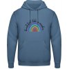 AWDis Hoodie Mikina - Dúha s nápisom - Beautiful like a rainbow - Letecká modrá - M - Pánske AWDis Hoodie Mikina - Dúha s nápisom - Beautiful like a rainbow - Letecká modrá - M - Pánske