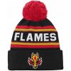 Outerstuff Dětská zimní čepice Calgary Flames NHL 3Rd Jersey Jacquard Cuff Pom
