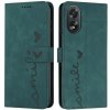Peňaženkové kožené puzdro Heart na Oppo A38 - Zelená Peňaženkové kožené puzdro Heart na Oppo A38 - Zelená