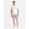 Ombre Men's classic cut pants in fine check sand