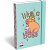 Box na zošity, A4, LIZZYSULI, Lollipop Capybara, zelený Box na zošity, A4, LIZZYSULI, Lollipop Capybara, zelený