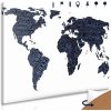 Obraz na korku moderná mapa sveta Obraz na korku moderná mapa sveta