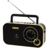 Prenosné analógové rádio AM/FM BLOW RA12 čierno-zlaté Prenosné analógové rádio AM/FM BLOW RA12 čierno-zlaté