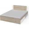 Wilsondo Manželská posteľ s úložným priestorom Teya 160x200 - biela/dub Wilsondo Manželská posteľ s úložným priestorom Teya 160x200 - biela/dub