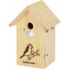 Esschert Design Budka Best for Birds se sýkorkou modřinkou 12 x 26 cm přírodní