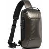 BANGE batoh cez rameno s USB + zámok Rambo Carbon Šedý 7L BANGE batoh cez rameno s USB + zámok Rambo Carbon Šedý 7L