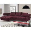 Rohová sedacia súprava Paris, vínová látka, ľavý roh Rohová sedacia súprava Paris, vínová látka, ľavý roh