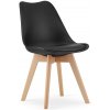 Jedálenská stolička MARK - čierna (hnedé nohy) Jedálenská stolička MARK - čierna (hnedé nohy)