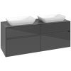 VILLEROY & BOCH Collaro závesná skrinka pod dve umývadlá na dosku, 4 zásuvky, 1400 x 500 x 548 mm, Glossy Grey, C11900FP VILLEROY & BOCH Collaro závesná skrinka pod dve umývadlá na dosku, 4 zásuvky, 1400 x 500 x 548 mm, Glossy Grey, C11900FP