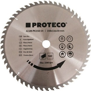 PROTECO 42.09-PK350-54 kotúč pílový s SK plátkami 350x3.6x30 54 zubov