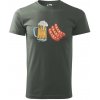 Pivo a klobása - Klasické pánske tričko vyššej gramáže - 3XL ( Tm. bridlica (šedozelená) ) Pivo a klobása - Klasické pánske tričko vyššej gramáže - 3XL ( Tm. bridlica (šedozelená) )