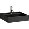 LAUFEN Kartell závesné umývadlo s otvorom, s prepadom, 500 x 460 mm, matná čierna, H8103327161041 LAUFEN Kartell závesné umývadlo s otvorom, s prepadom, 500 x 460 mm, matná čierna, H8103327161041