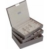 Stackers 70797 Krabička na šperky trojitá classic sivo-hnedá