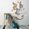 Gario Detská nálepka na stenu The world of dragons - drak a obláčiky Rozmery: 70 x 58 cm