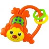 Detská hrkálka so zvukom Baby Mix Opička oranžová Detská hrkálka so zvukom Baby Mix Opička oranžová