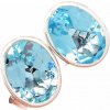 Nefertitis Topaz modrý brúsený náušnice kôstky striebro Ag 925 E607 NF58636 - 0,5 cm, 1,6 g Nefertitis Topaz modrý brúsený náušnice kôstky striebro Ag 925 E607 NF58636 - 0,5 cm, 1,6 g