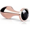 Rosy Gold Análny Plug s čiernym kameňom (rosegold) Rosy Gold Análny Plug s čiernym kameňom (rosegold)