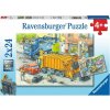 RAVENSBURGER Puzzle Popeláři a odtahový vůz 2x24 dílků RAVENSBURGER Puzzle Popeláři a odtahový vůz 2x24 dílků