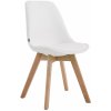 Design-Shop Stolička Manado - koženka, drevené nohy natura - Biela Design-Shop Stolička Manado - koženka, drevené nohy natura - Biela