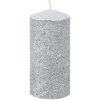 Sviečka MagicHome Vianoce, 5,5 x 12 cm, strieborná s glitrami Sviečka MagicHome Vianoce, 5,5 x 12 cm, strieborná s glitrami