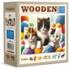 Dřevěné puzzle WOODEN CITY 150 dílků Koťata a klubíčka Dřevěné puzzle WOODEN CITY 150 dílků Koťata a klubíčka
