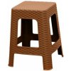 Záhradný stohovateľný taburet Ratan, 45 x 35,5 x 35,5 cm, okrová Záhradný stohovateľný taburet Ratan, 45 x 35,5 x 35,5 cm, okrová