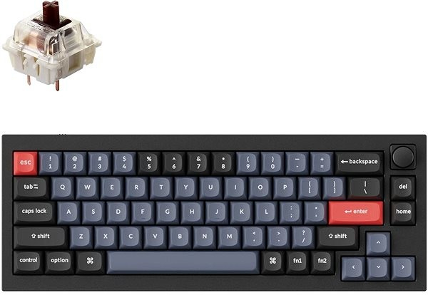 Keychron Q2 65% Layout QMK Gateron G PRO Hot-Swappable Brown Switch Q2-M3