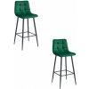 Barová stolička ARCETO - tmavozelený zamat / čierne nohy x 2 9401 71 00 00 Barová stolička ARCETO - tmavozelený zamat / čierne nohy x 2 9401 71 00 00