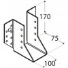 Domax WB31 trámová topánka 100x170x75x2, 0 mm